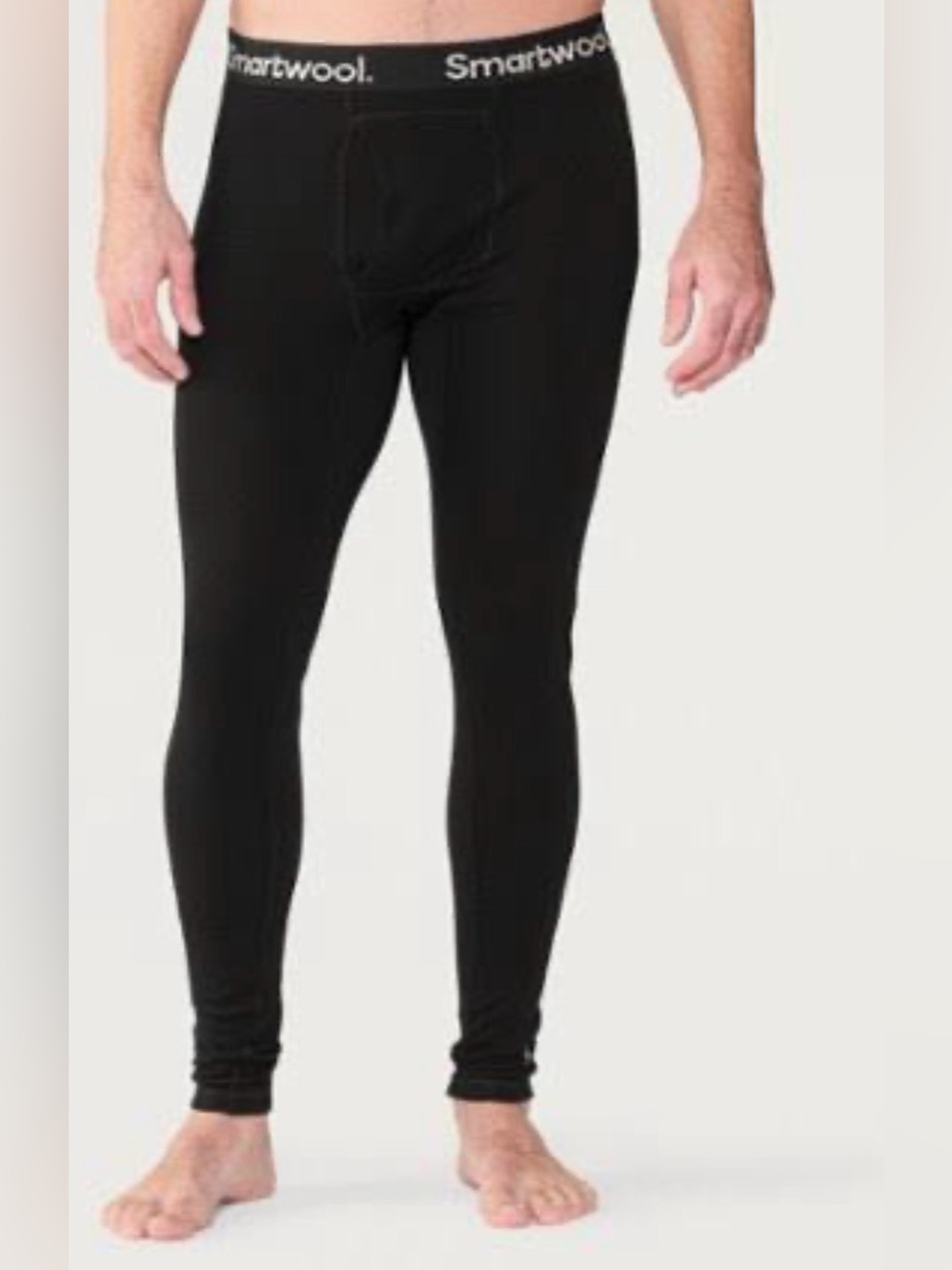 Smartwool Men's Classic Thermal Merino Wool Base Layer Bottoms - Black - Size S